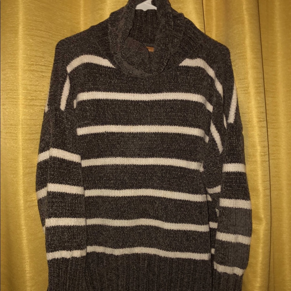 velvet, striped, long, oversized, sweater